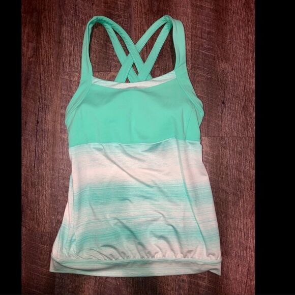 Athleta Stride Crunch & Punch Tank Top Mint Green S - Picture 2 of 6